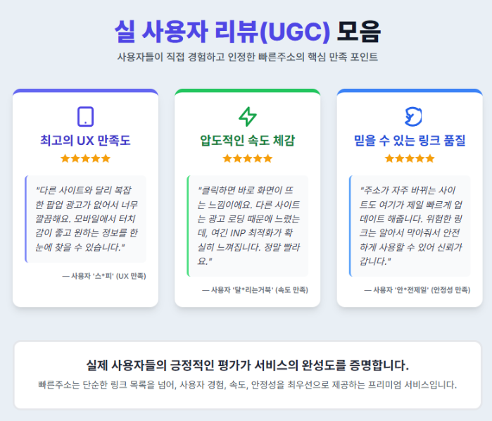 실 사용자 리뷰(UGC) 모음 실 사용자 리뷰(UGC) 모음
