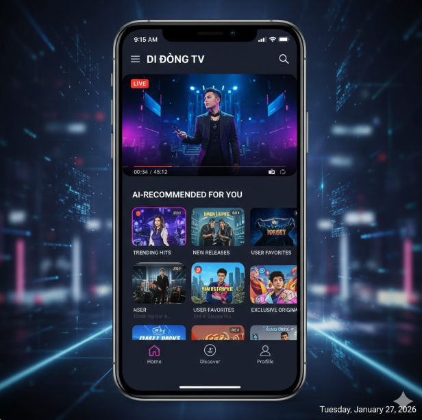 특히 모바일 앱은 'AI-Recommended For You' 섹션을 통해 사용자 시청 기록을 분석, 고도화된 맞춤형 콘텐츠를 제안하는 기술력을 보여줍니다. 특히 모바일 앱은 'AI-Recommended For You' 섹션을 통해 사용자 시청 기록을 분석, 고도화된 맞춤형 콘텐츠를 제안하는 기술력을 보여줍니다.