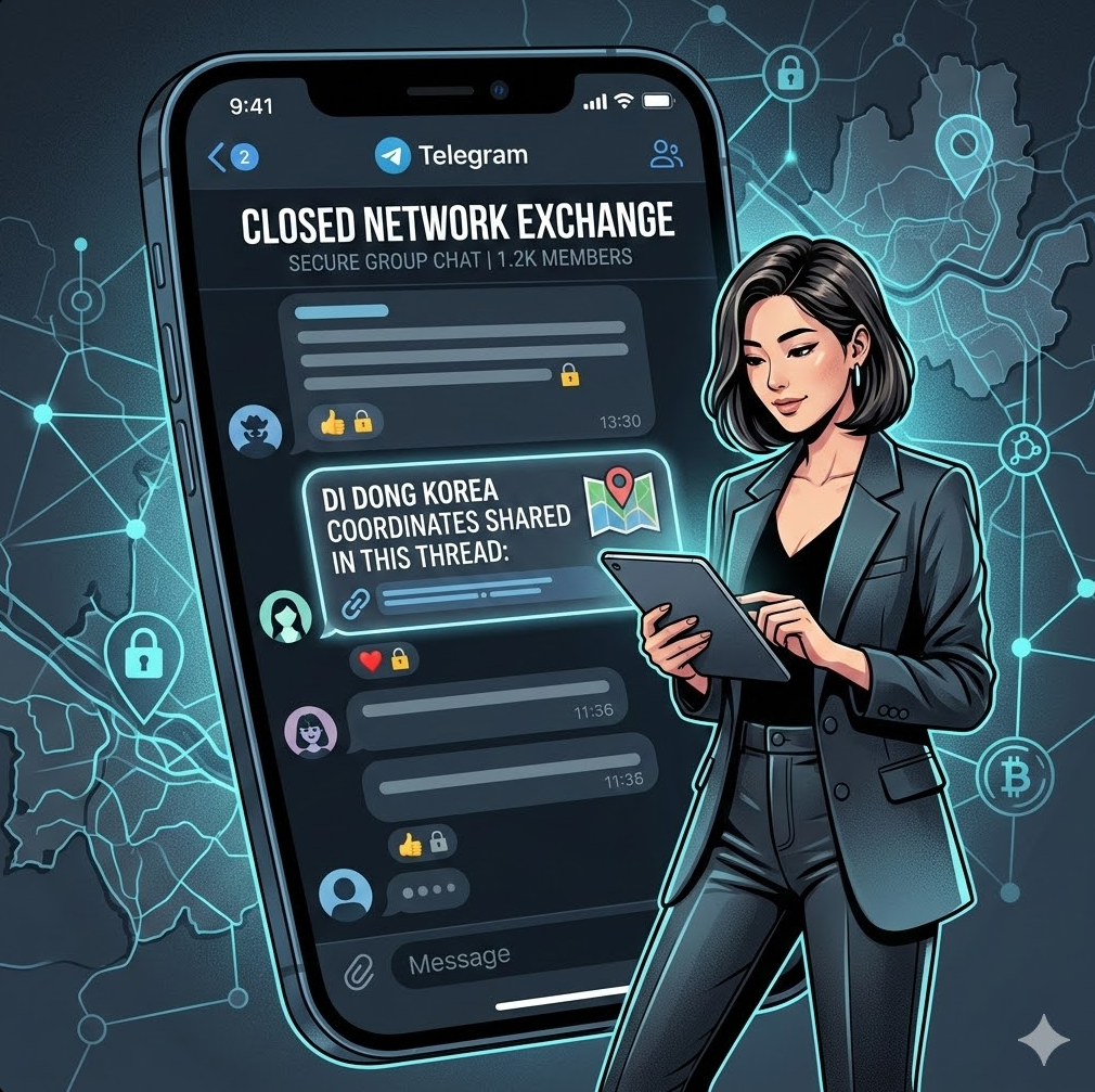 텔레그램 그룹 채팅에 di동코리아 좌표가 공유되는 스레드 그래픽 텔레그램 그룹 채팅에 di동코리아 좌표가 공유되는 스레드 그래픽